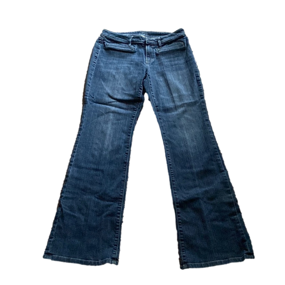 Ann Taylor LOFT Curvy Bootcut Jeans SIZE 6 Medium Wash Stretch Denim Pants